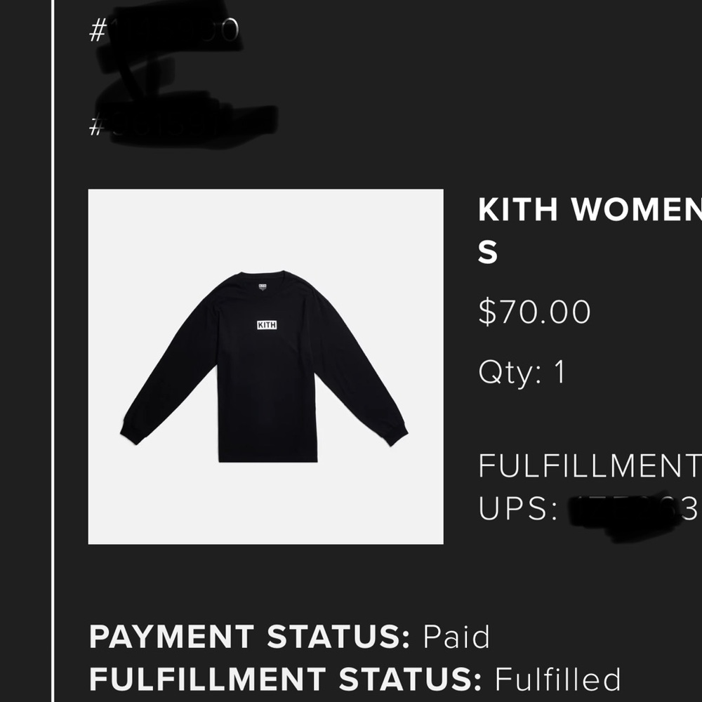 Kith Black Crew Neck Top